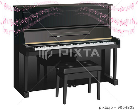アップライトピアノのイラスト素材 9064805 Pixta