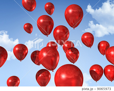 red balloons on a blue sky 9065973