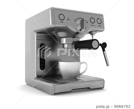 coffee machine isolated on white background with clipping path 9066702