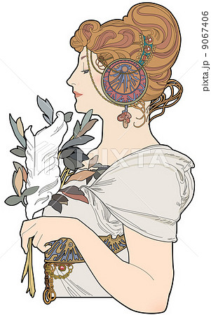 ミュシャ-花 9067406