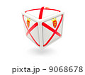 Flag of jersey. Cube icon 9068678