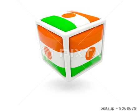 Flag of niger. Cube icon 9068679