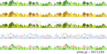 森の四季のイラスト素材
