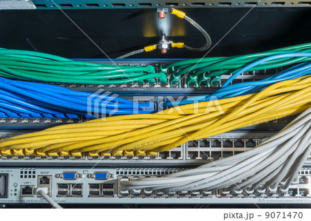 network cables connected to switch 9071470