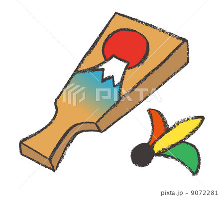 クレヨン正月B_羽子板 クレヨン正月B_羽子板 9072281