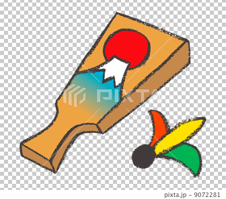クレヨン正月B_羽子板 クレヨン正月B_羽子板 9072281
