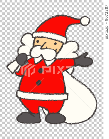 クレヨンクリスマスF_サンタさんのイラスト素材 [9072287] - PIXTA