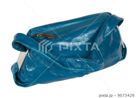 Leather dark blue female bag 9073426