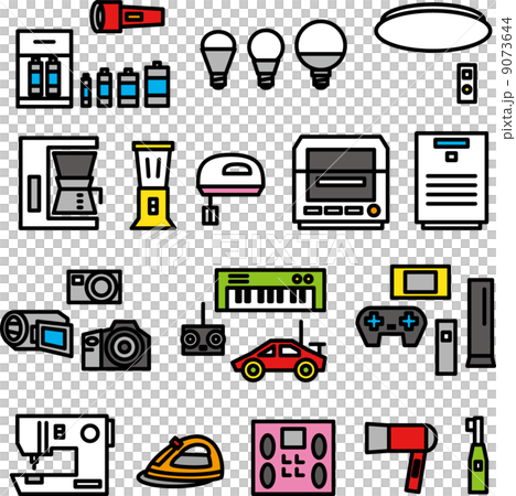 家電　素材セット　02 9073644