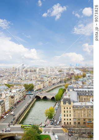 skyline of Paris at sunny day 9073826