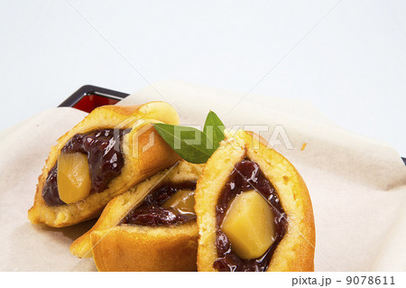 栗入り三笠、和菓子 9078611