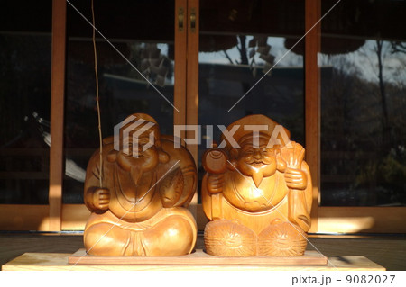 木彫の大黒様と恵比寿様2 9082027