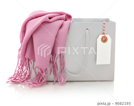 Pink scarf in shopping bag Pink scarf in shopping bag 9082193