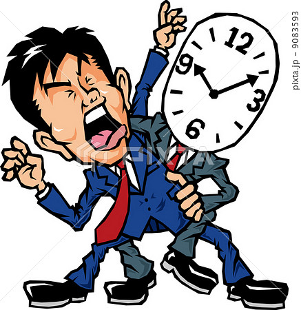 時間に追われるサラリーマン 9083593