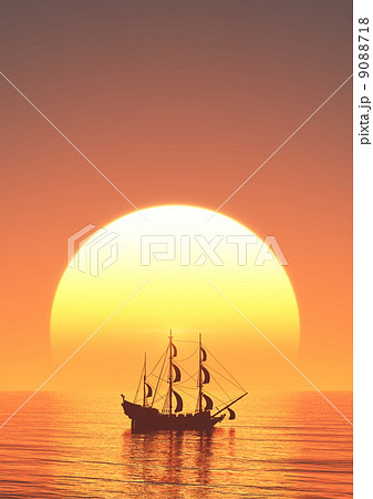 帆船と日の出 9088718