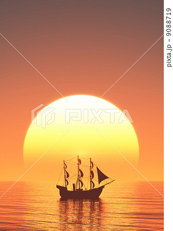 帆船と日の出 9088719