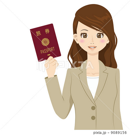 パスポートとolのイラスト素材