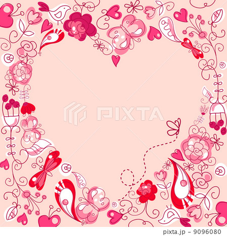 folk floral heart 9096080