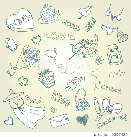 ドローイング 絵 クラッチのイラスト素材