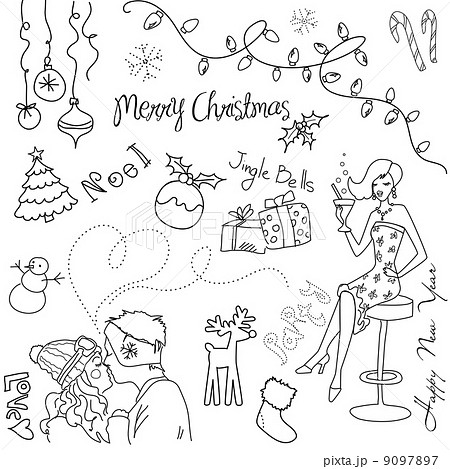 要素 ジンジャーブレッドマン ひいらぎのイラスト素材 9097897 Pixta