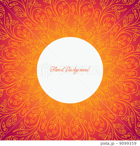 Ornamental round floral pattern Ornamental round floral pattern 9099359