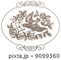 Bird with love letter and flowers 9099360