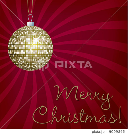 Mirror ball Merry Christmas card in vector format. Mirror ball Merry Christmas card in vector format. 9099846