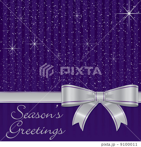 Bow and stars Christmas card in vector format. Bow and stars Christmas card in vector format. 9100011