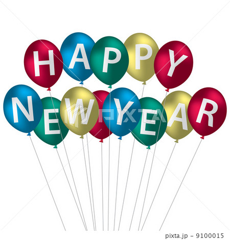 Happy New Year balloon card in vector format. 9100015