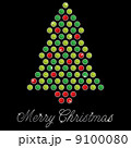 Emerald, peridot and ruby Christmas tree card in vector format. 9100080