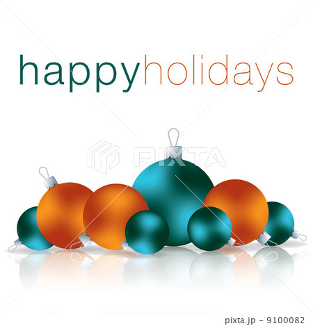 Happy Holidays bauble card in vector format. 9100082
