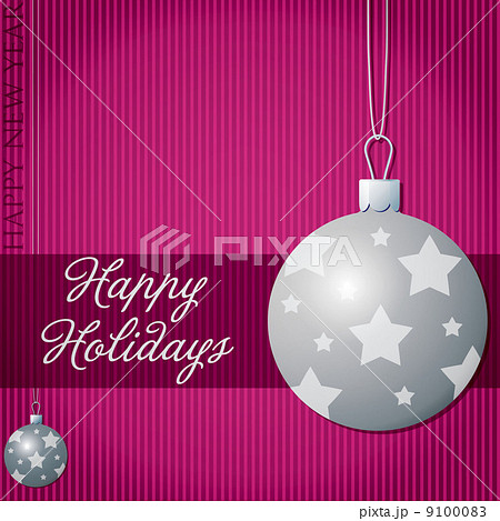 Happy Holidays star bauble card in vector format. 9100083