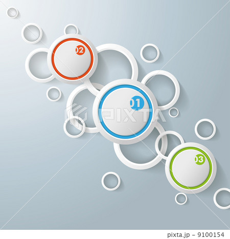 Infographic White Rings Three Colorful Cricles 9100154