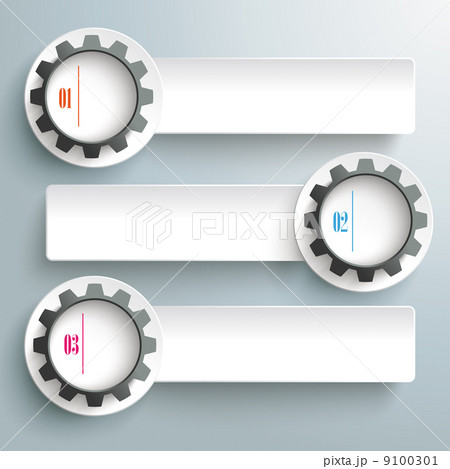 Three White Banners Infographic 9100301