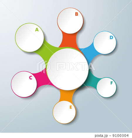 Infographic White Connected Circles 6 Options Infographic White Connected Circles 6 Options 9100304