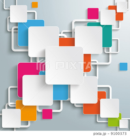 Colorful Rectangles Squares Cross Design 9100373
