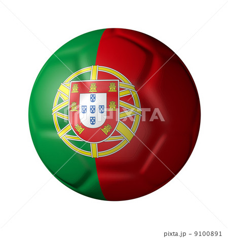 ポルトガルのサッカーボール型国旗 9100891