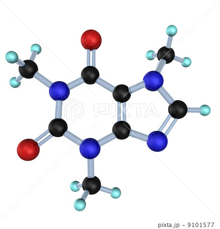 Molecule Caffeine 9101577