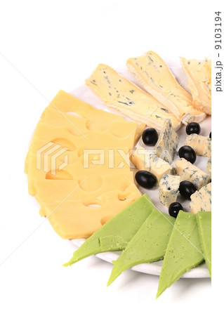 Various tasty cheese slices. Various tasty cheese slices. 9103194