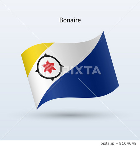 Bonaire flag waving form. Vector illustration. 9104648