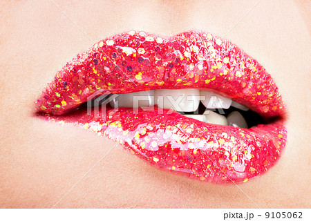 beautiful female lips with shiny red gloss lipstick beautiful female lips with shiny red gloss lipstick 9105062