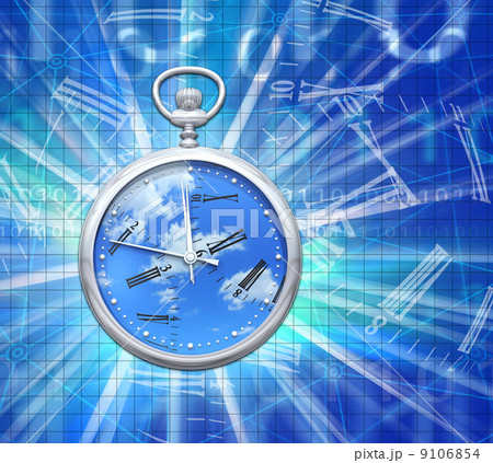 青空の時計／アラビア数字 9106854