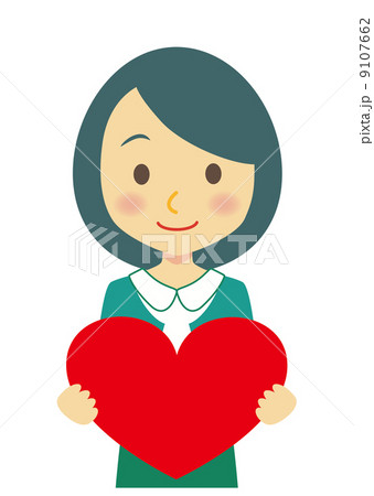 ハートを持ったセミロングの乙女 ハートを持ったセミロングの乙女 9107662