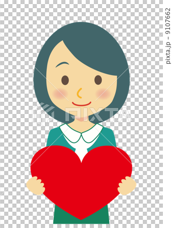 ハートを持ったセミロングの乙女 ハートを持ったセミロングの乙女 9107662