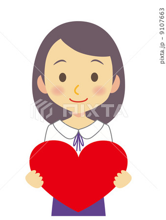 ハートを持ったロングヘアの乙女 ハートを持ったロングヘアの乙女 9107663