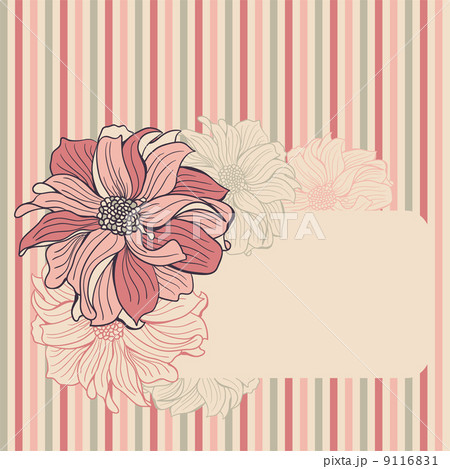 Greeting card with hand-drawn flowers Greeting card with hand-drawn flowers 9116831