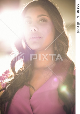 Sexy attractive brunette looking at camera 9130355