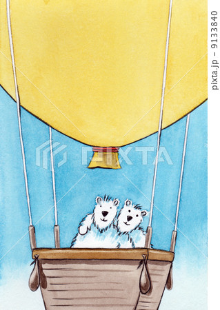 hot air balloon with bears 9133840