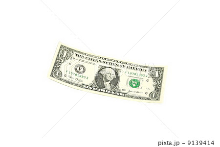 One dollar bill with no face and red question mark One dollar bill with no face and red question mark 9139414
