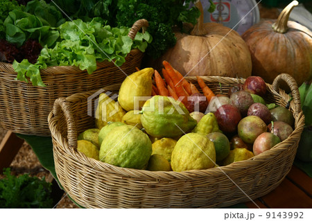fruits and vegetables in basket fruits and vegetables in basket 9143992